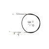 KD-2700U GM TH700-R4 Carburetor Kickdown Black Cable Kit Brushed Finish Aluminum Fittings and Ferrule - image 1