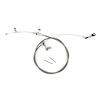 KDP-20C6HT Ford C6 Stainless Steel Kickdown Cable Kit Polished Aluminum Fittings and Ferrule