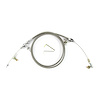 GM Powerglide Stainless Steel Kickdown Cable Kit Polished Aluminum Fittings and Ferrule - image 1