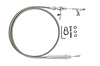 KDP-2350HT GM TH350 Stainless Steel Kickdown Cable Kit Polished Aluminum Fittings and Ferrule - image 1