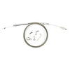 KDP-2350TP GM TH350 Tuned Port Stainless Steel Kickdown Cable Kit Polished Aluminum Fittings and Ferrule - image 1