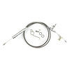 GM 4L60 Stainless Steel Kickdown Cable Kit Polished Aluminum Fittings and Ferrule - image 1