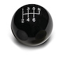 SK-6877 Manual Transmission Shifter Knob, For Lokar Shifters Only, 6 Speed, 2 in. Knob, Billet Aluminum, Black - image 1