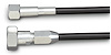 SP-1500U U-Cut-to-Fit Speedometer Cable Kit Black Rubber Housing