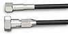 U-Cut-to-Fit Speedometer Cable Kit Black Rubber Housing - image 1