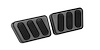 XBAG-6121 Brake And Clutch Pedal Pad Set, Midnight Series Black, w/Rubber Insert, Pair, Billet Aluminum, Pair - image 1