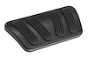 XBAG-6176 Brake Pedal Pad, Midnight Series Black, Curved, w/Rubber Insert, Billet Aluminum - image 1