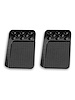 XBAG-6194 Brake And Clutch Pedal Pad Set, Goolsby Edge Edition, w/Rubber Inserts, Billet Aluminum, Black Finish, Pair - image 1