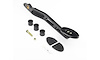 XBCA-9504 Brake Pedal Arm, XL Oval Pad, 180 deg., Bronze Pivot Bushing, Billet Aluminum, Black Finish - image 1
