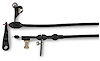 XKD-20C6HT Ford C6 Transmission Kickdown Cable Kit Black Anodized Aluminum Fittings and Ferrule - image 1