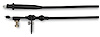 XKD-2350HT GM TH350 Stainless Steel Kickdown Cable Kit Black Anodized Aluminum Fittings and Ferrule - image 1