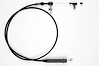 GM 4L60 Stainless Steel Kickdown Cable Kit Brushed Aluminum Fittings and Ferrule Midnight Series, Black Finish - image 1