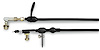 XKD-2904HT Chrysler TF-904 Stainless Steel Kickdown Cable Kit Black Anodized Aluminum Fittings and Ferrule