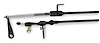 XKD-2AODHT Ford AOD Transmission Kickdown Cable Kit Black Anodized Aluminum Fittings and Ferrule - image 1
