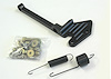 BRACKET THROTTLE KICK DOWN BARRY GRANT SIX SHOOTER 440 MOPAR BLACK ALUMINUM - image 1