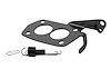 XTRP-4005 Throttle Cable Bracket And Springs Kit, Fits w/Pontiac Rochester Tri-Power, Black Stainless Steel Finish - image 1