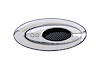 EL-503 Interior Door Handle, Front, Cast Aluminum, Open Ellipse, w/Inserts, Chrome