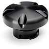 LSO-01-B LS Engine Oil Cap, Grooved, Billet Aluminum, Black Finish - image 1