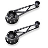 PT-403 Window Crank Handle, Black Powdercoated w/Machined Highlights, Truss Style, 1949 And Up GM/Ford - image 1