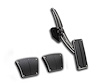 TA-206-BKM3 Accelerator / Brake / Clutch Pedal Set, Incl. Throttle Assembly, Brake Pad, Clutch Pad, Black