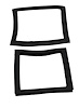 1966-77 BRONCO AIR VENT INLET DUCT SEAL 2PCS - image 1