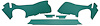 1954-56 ROADMASTER 2 DR HT METALLIC GREEN TRUNK BOARD - image 1