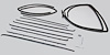 1955-57 2 DOOR WAGON EXCEPT BELAIR DELUXE WING WINDOW DELETE WEATHERSTRIP KIT - image 1