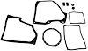 CT133 Heater Gasket Set for 1967-1972 GM Trucks - Without A/C