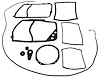 1967-72 G.M. PICKUP ALL HEATER GASKET SET W A/C - image 1