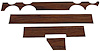 Complete Dash Panel Set for 1964 Ford Comet, Caliente [Woodgrain] - image 1