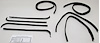 1967-70 FORD PICKUP TRUCK SUPER KIT INCLUDES FELTKIT DIVISION BARS / UPPER CHANNELS - image 1