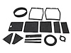 67-68 MUSTANG HEATER GASKET SET INCLUDES ILLUSTRATIONS W/O AC - image 1