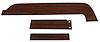 67-68 MUSTANG WOODGRAIN FOR PLASTIC CHROME ABOVE RADIO GLOVEBOX - image 1