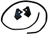 68-74 PLYMOUTH A-BODY GASKETS FENDER SHIELD REAR - image 1