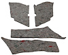 1973-77 GRAND PRIX UPPER INTERIOR QTR PANEL INSULATION - image 1