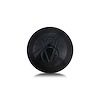3243 Horn Button, Fits w/Mark 40 Wheel Steering, Billet Aluminum, Single Contact, Domed V-8 Logo, Gloss Black - image 1