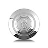 3455 Horn Button, Fits w/MK4/9 Wheel Steering, Billet Aluminum, Single Contact, Domed V-8 Logo, Polished