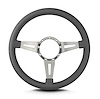 43206 Mark 4 Elegante Steering Wheel, Dark Grey, Polished Spokes, 14 in. Standard Grip - image 1