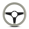 45207 Mark 4 Standard Steering Wheel, Light Grey, Black Spokes, 14 in. Standard Grip - image 1