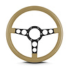 61409 Trans Am Steering Wheel, Tan, Black Anodized - image 1