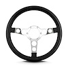 61501 Trans Am Steering Wheel, Black, Polished Spokes, 14 in. Standard Grip - image 1