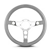 61507 Trans Am Steering Wheel, Light Grey, Polished Spokes, 14 in. Standard Grip - image 1