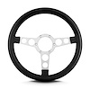 62301 Trans Am Steering Wheel, Black, Clear Anodized Spokes, 14 in. Standard Grip - image 1