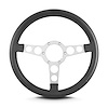 62306 Trans Am Steering Wheel, Dark Grey, Clear Anodized Spokes, 14 in. Standard Grip - image 1
