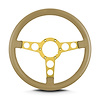 62409 Trans Am Steering Wheel, Tan, Gold Anodized Spokes - image 1