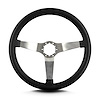 65201 Vette 3 Steering Wheel, Black, Brushed Spokes, 14 in. Standard Grip - image 1