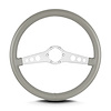 65507 SS Steering Wheel, Light Grey, Brushed Spokes, 14 in. Standard Grip - image 1