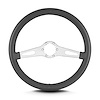 65706 Teardrop Steering Wheel, Dark Grey, 2 Brushed Spokes, 14 in. Standard Grip - image 1