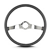 66606 Two Smooth Steering Wheel, Dark Grey, Polished Spokes, 15 in. Thin Grip - image 1
