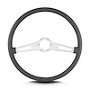 67206 Teardrop Steering Wheel, Dark Grey, 2 Brushed Spokes, 15 in. Thin Grip - image 1